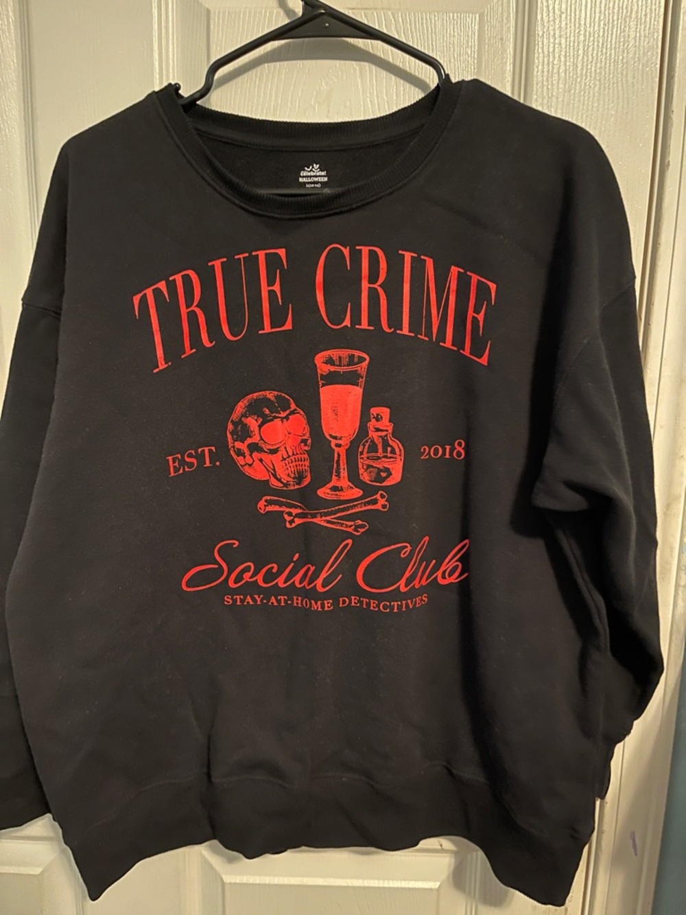 True Crime Social Club Crewneck Sweatshirt - Black/Red